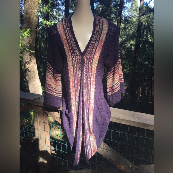 easel Sweaters - Easel 3/4 sleeve loose weave variegated rose, free shipping always HP 26x4